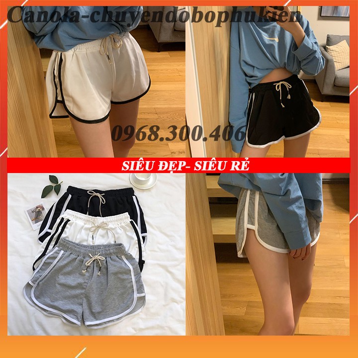 Quần short mặc ở nhà, quần tập gym đi thể dục thể thao HÀNG QUẢNG CHÂU chất cotton mát- QS3