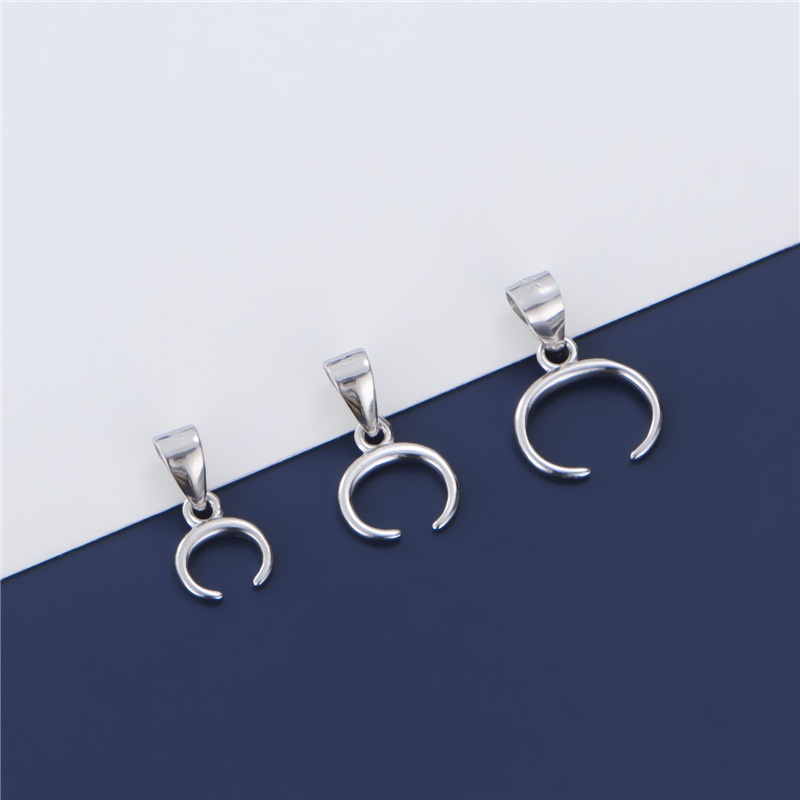 Mặt Dây Chuyền Tròn Bằng Bạc 925 Mạ Vàng / Bạc Làm Thủ Công DIY