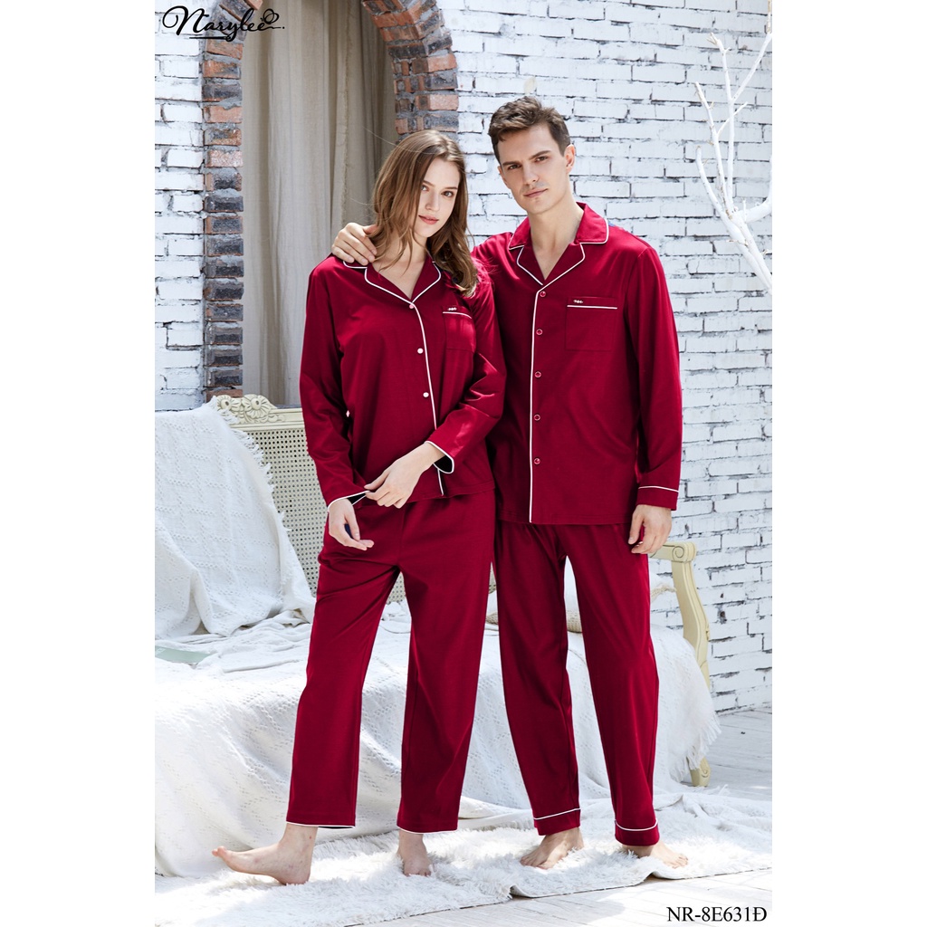 Bộ Đồ Ngủ Mặc Nhà Pyjama Narylee Dài Tay Thu Đông NR8E631
