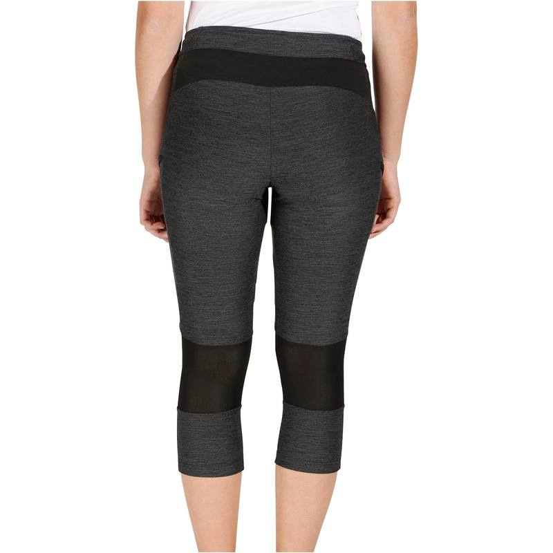 Quần legging leo núi dã ngoại Decathlon Forclaz 500 cho nữ - Xám đốm