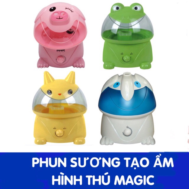 MÁY TẠO ẨM HÌNH THÚ LÀM MÁT KHÔNG KHÍ NGÀY HÈ LOẠI TO 4 LÍT, ĐIỀU CHỈNH ĐỘ ẨM ĐƯỢC