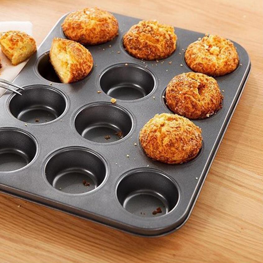 Chảo Nướng Bánh Muffin 12 Lỗ Chống Dính Cao Cấp 1..