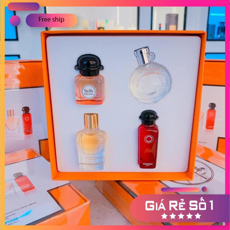 Set nước hoa Hermes 4 chai ( 4x7.5ml ) Full Seal ⚜️Hàng Authentic⚜️