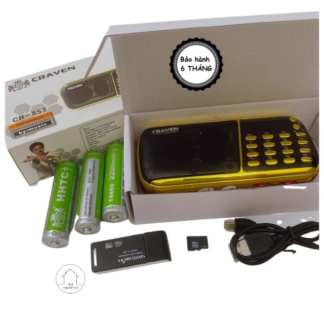 Loa craven 2 pin 836S Craven 3 pin Craven 853 nghe tiếng anh tắm ngôn ngữ học ngoại ngữ nghe nhạc thẻ nhớ USB FM