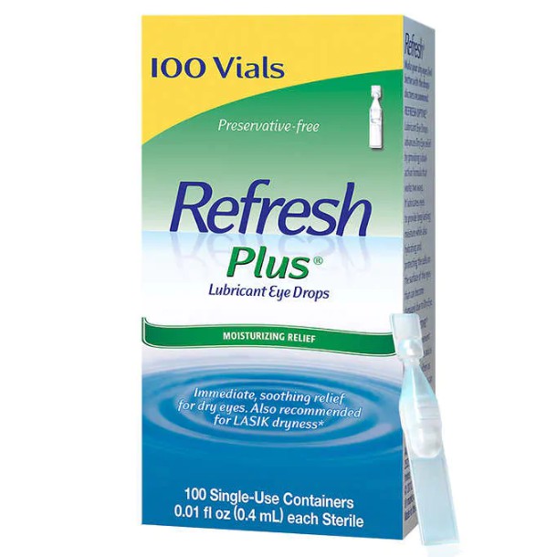 Nhỏ mắt Refresh Plus Tears hộp 100 tép 0.4ml