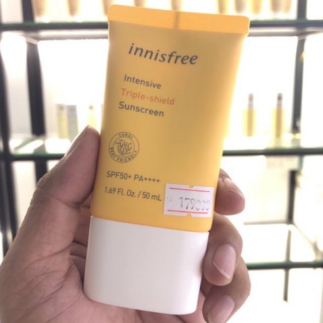 Kem Chống Nắng Innisfree Intensive TRIPLE SHIELD Sunscreen SPF50+ Mẫu Mới 50ml