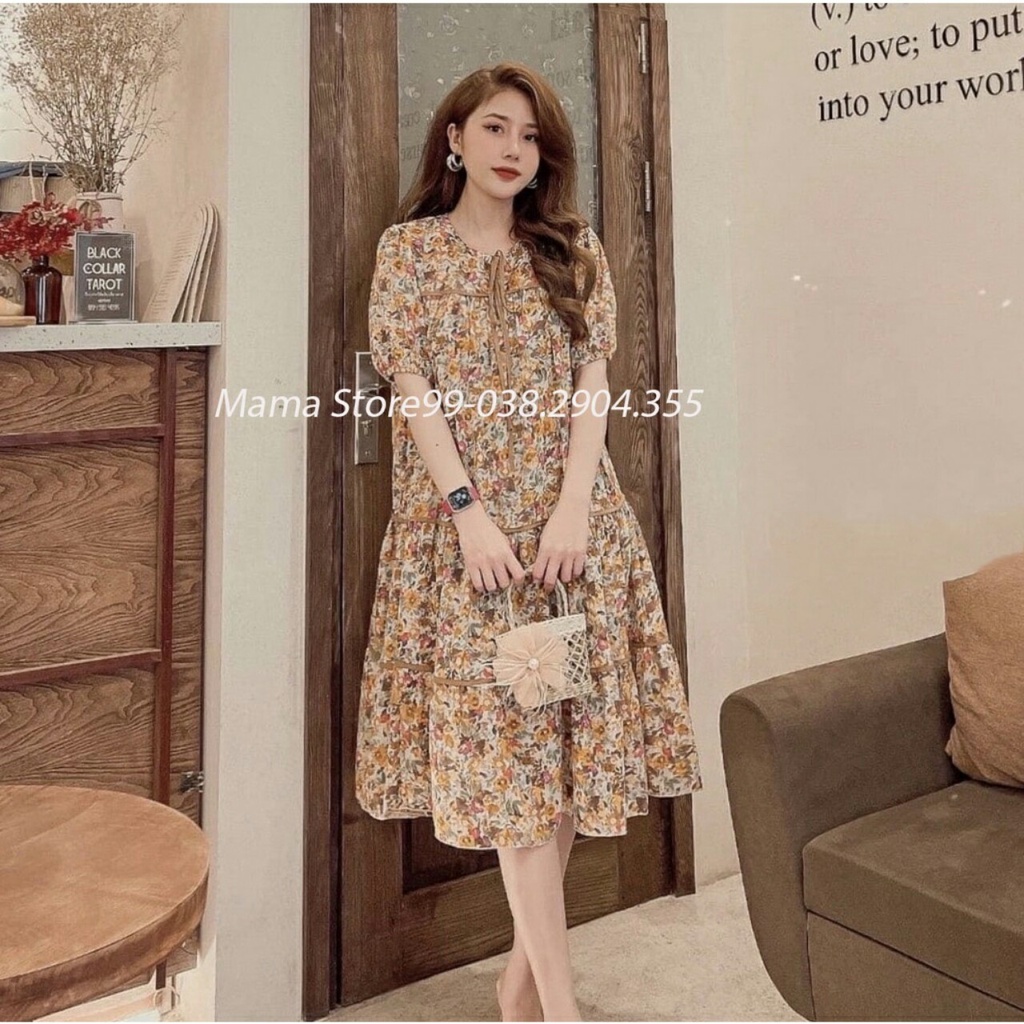 Váy Bầu Mùa Hè Hoa nhí Dáng Suông. Đầm Bầu Thiết Kế Công Sở Đi Làm Đi Chơi Dễ Thương A029 Lin Store66