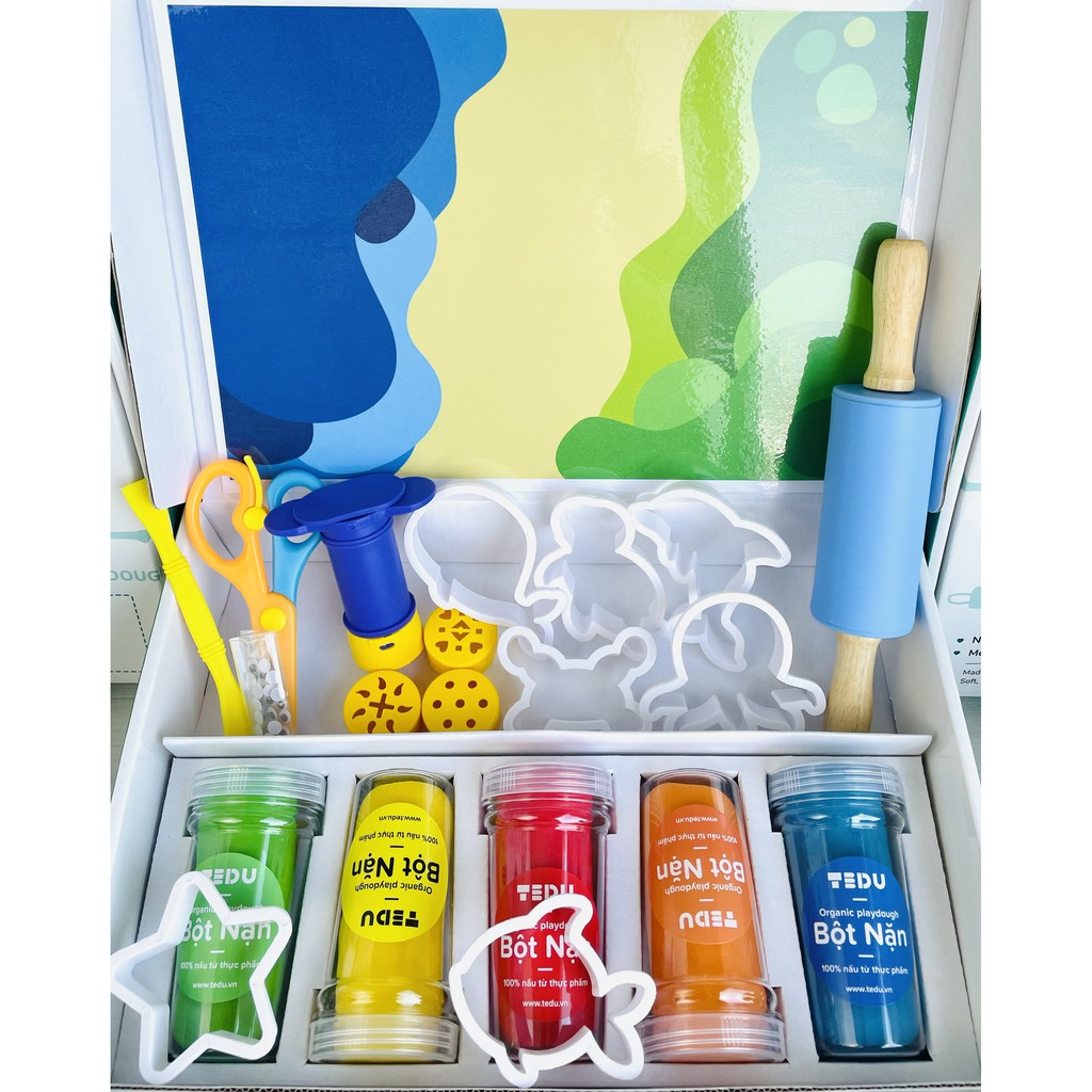 Bột nặn đất nặn an toàn TEDU - combo 14: Đại dương quanh em