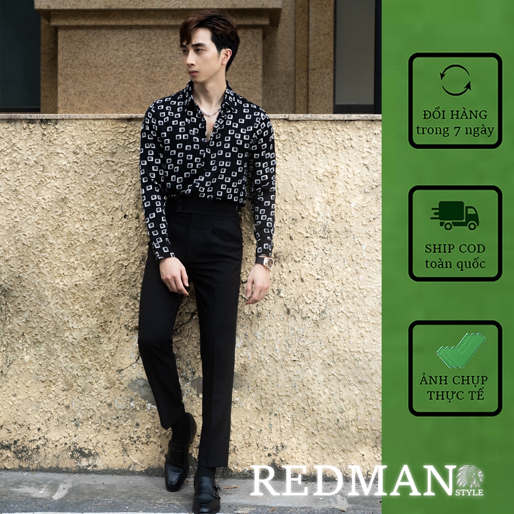 Quần âu nam cạp cao sitetab - Vải cao cấp sợi cotton tự nhiên - kiểu dáng Hàn Quốc
