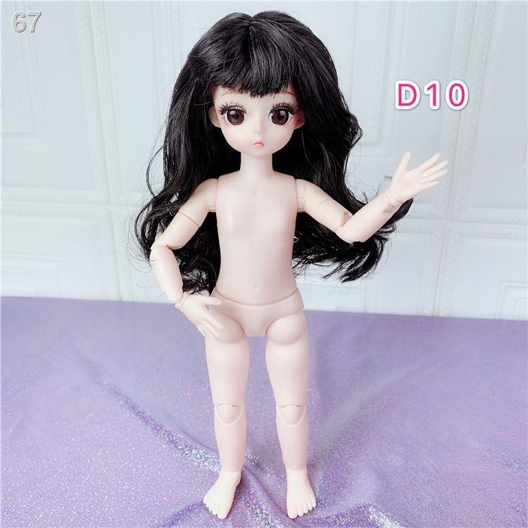 New Big Dream Li búp bê Barbie cô gái chơi nhà đồ BJD 3D mắt thật thay đổi trang điểm 6 bé 4D lông miI