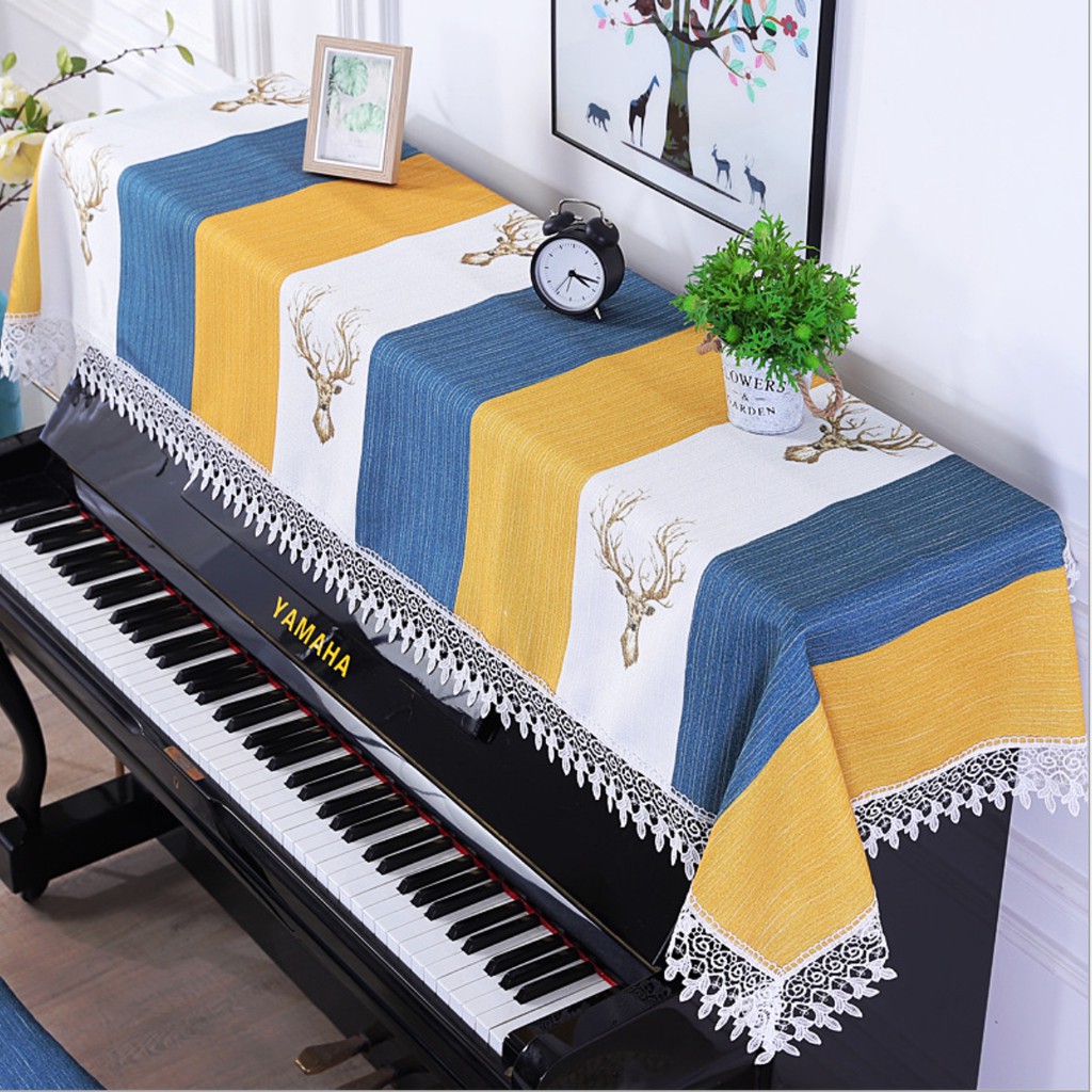 Khăn phủ đàn piano cơ đàn piano điện tử 88 phím phong cách Châu Âu cổ điển sang trọng