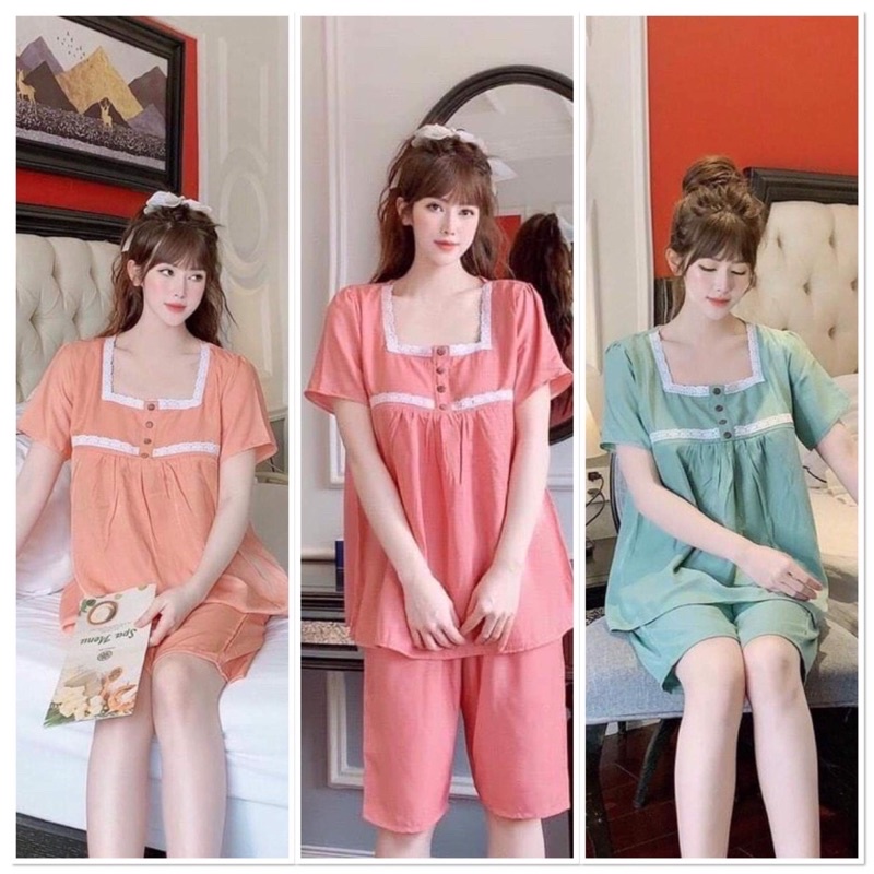 Bộ đồ LỬNG đẹp rẻ cho mẹ BẦU và SAU SINH thiết kế thời trang chất ĐŨI LỤA MỀM MẠI có KHOÁ TI tiện lợi FREESIZE - giá sỉ