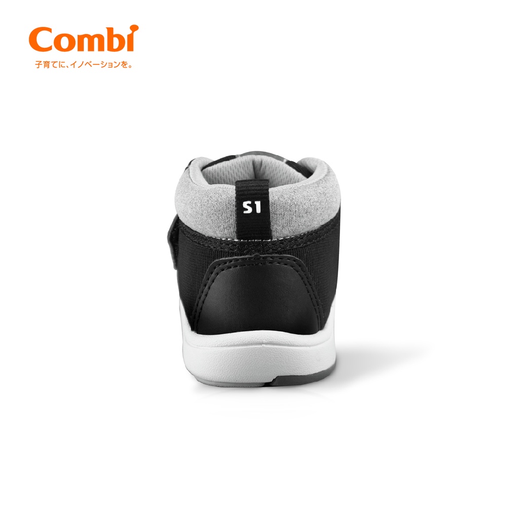 Giày cao cổ Combi S-Go đế định hình B2001 màu hồng Pinky/màu đen