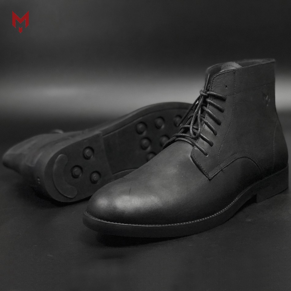Giày cao cổ nam Mad Desert Plain Boots Brown da bò sáp ngựa điên cao cấp phong cách bụi bặm | BigBuy360 - bigbuy360.vn