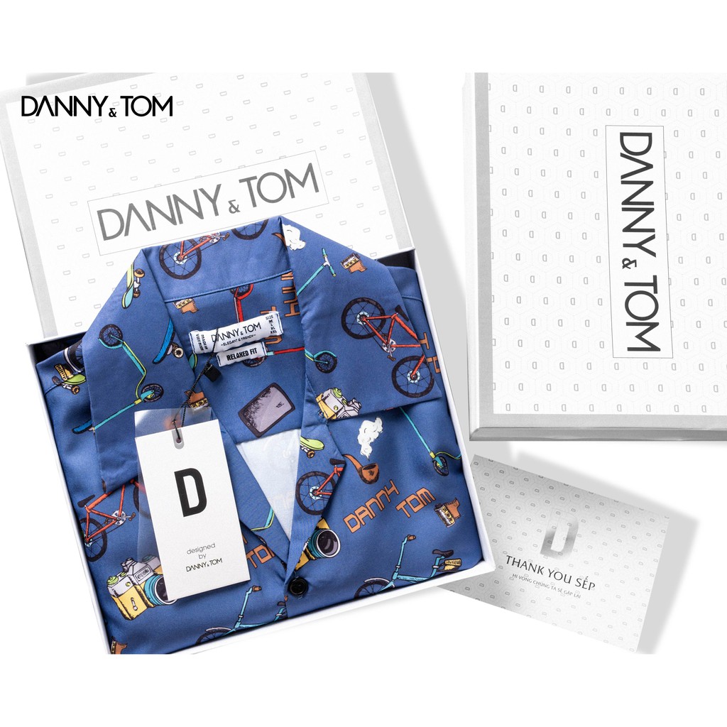 Áo sơ mi Tay ngắn Họa tiết Bicam, Vải lụa Thoáng mát, Chống nhăn Form Regular Fit, Chuẩn đẹp , Năng động DN06 - DANNYTOM | BigBuy360 - bigbuy360.vn