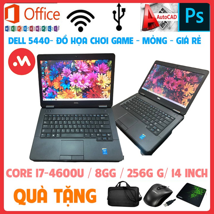 Laptop DELL E5440 - i7 4600U, laptop cũ chơi game đồ họa cơ bản - Hàng nhập khẩu USA