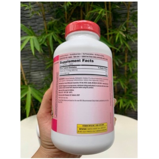 Canxi Kirkland Calcium 600mg + D3 500v calci Mỹ
