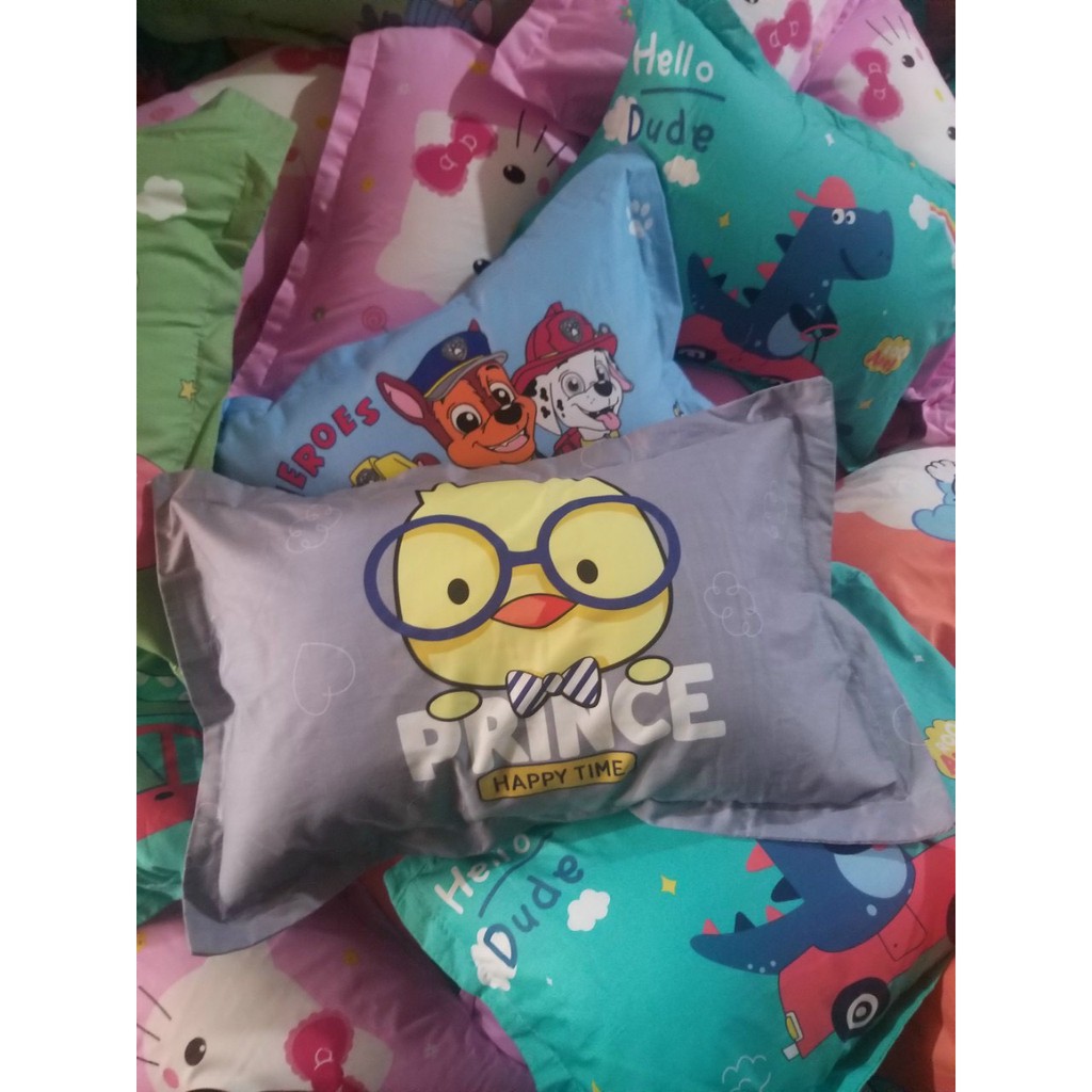 Gối Cotton 5D cho bé. Hàng 2 lớp, In hình thú dễ thương cho bé
