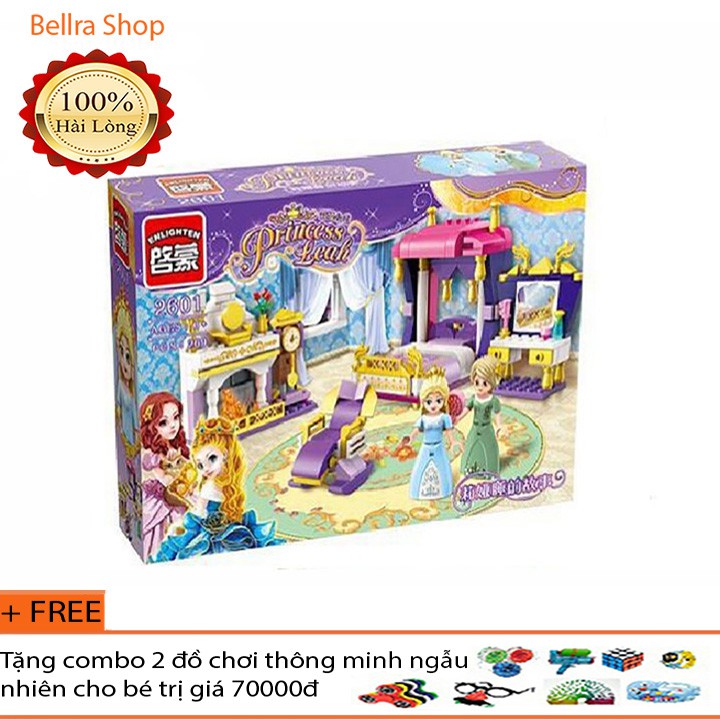 Lego xếp hình bộ lego Enlighten 2601/ Xếp hình Lego phòng ngủ công chúa  - 250 chi tiết