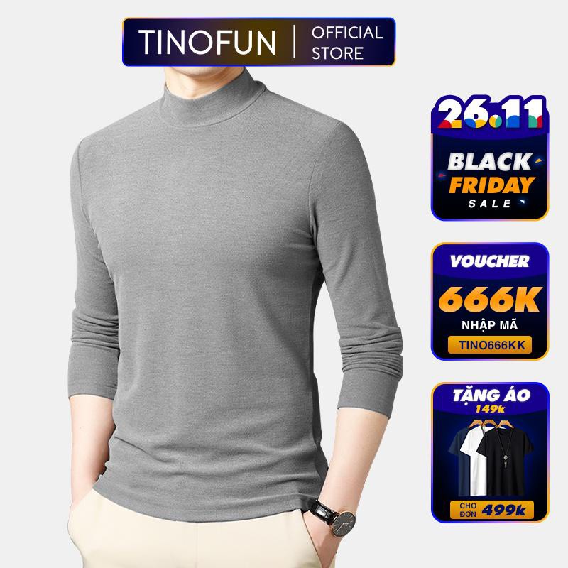 Áo len nam vải nỉ mềm mịn TINOFUN Áo thun nam dài tay cổ tròn giữ ấm mã MK co giãn mùa đông đẹp Cao Cấp - Hàng mới về