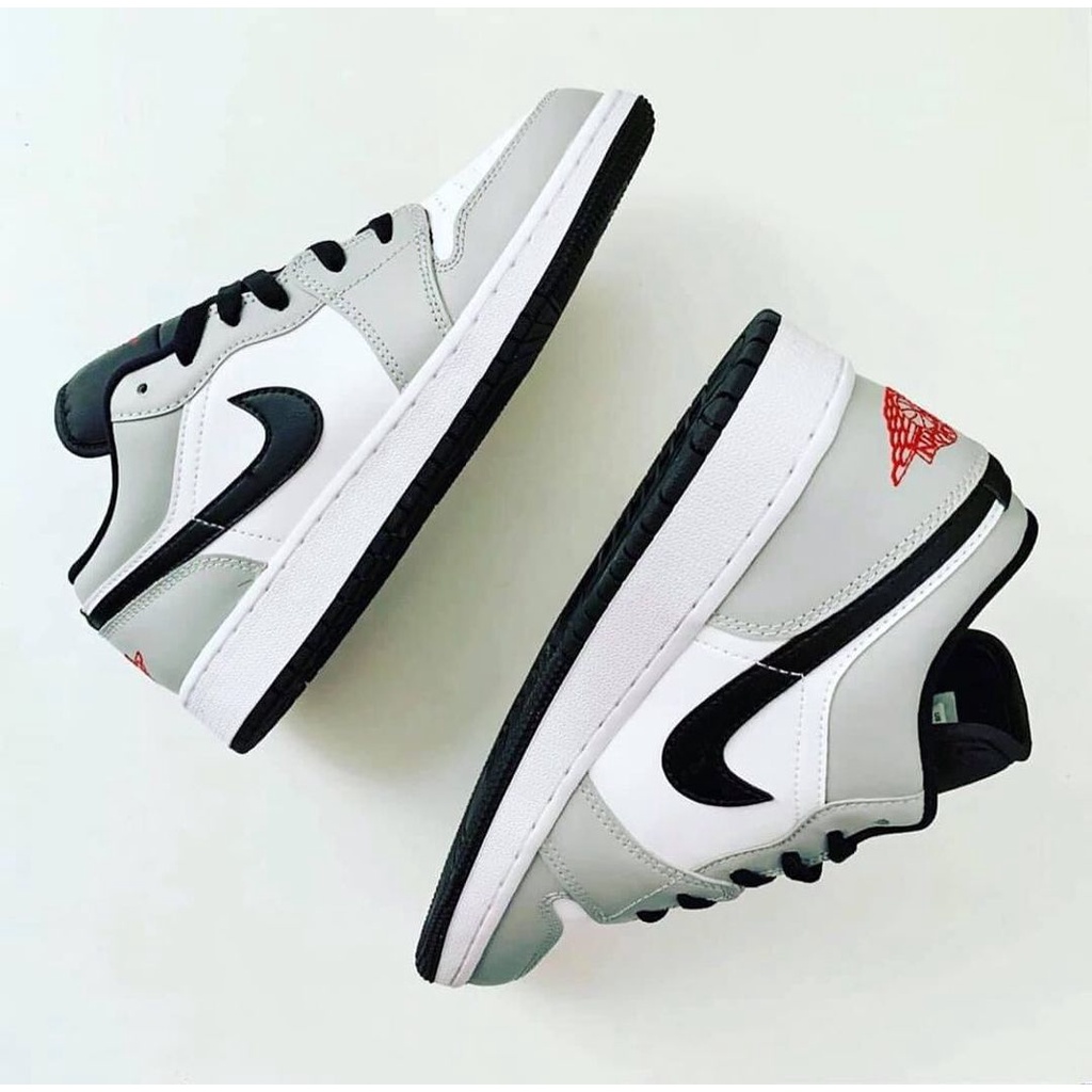 Giày Sneaker Nam Nữ Giá Rẻ, Giày Thể Thao Nike Air Jordan 1 Xám Low, JD1 Cổ Thấp Gót Đỏ Da Cao Cấp Thoáng Khí | WebRaoVat - webraovat.net.vn