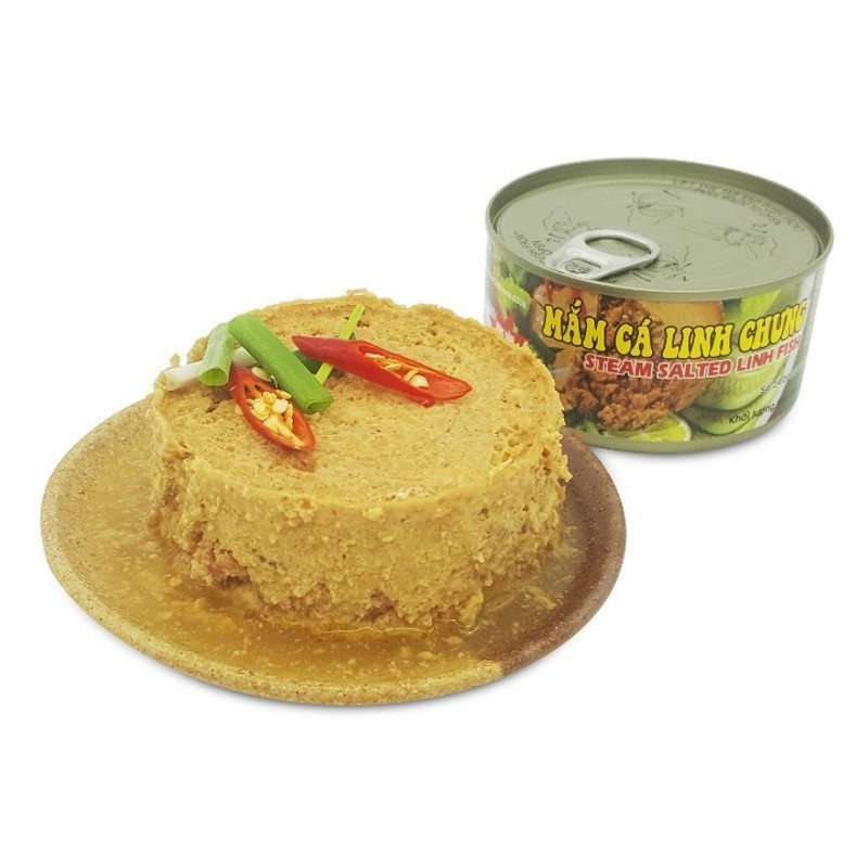 Combo 2 lon - Mắm cá linh chưng trứng và thịt đóng hộp thơm ngon hiệu Antesco - HSD 24 tháng