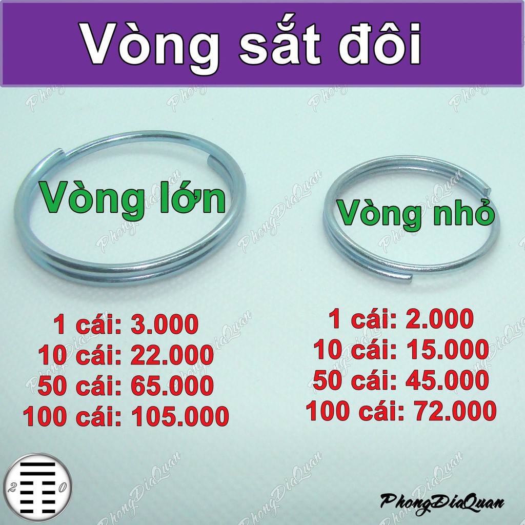 Vòng đôi, vòng kép (để gắn phụ kiện, móc, xích...)