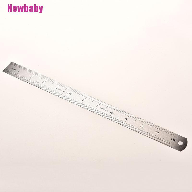 Thước đo hai mặt chất liệu thép không gỉ dài 30cm cho độ chính xác cao