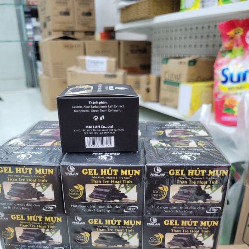 Gel Hút Mụn Than Tre Hoạt Tính Mai Lan 50g