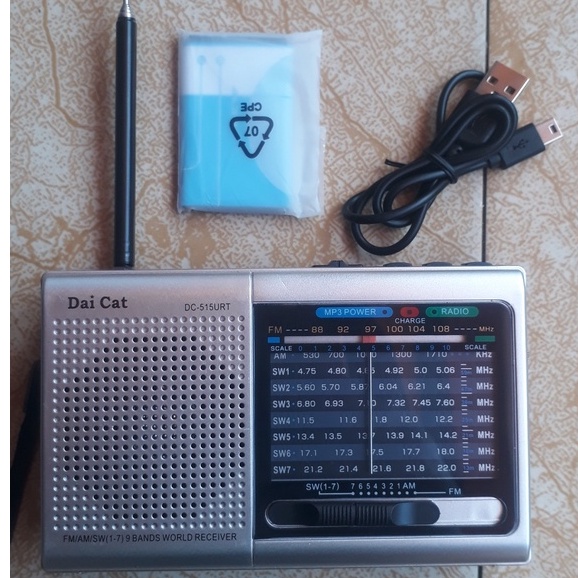 Đài Đại Cát 515 Máy nghe nhạc bằng thẻ nhớ, usb, nghe đài Radio được thiết kế nhỏ gọn