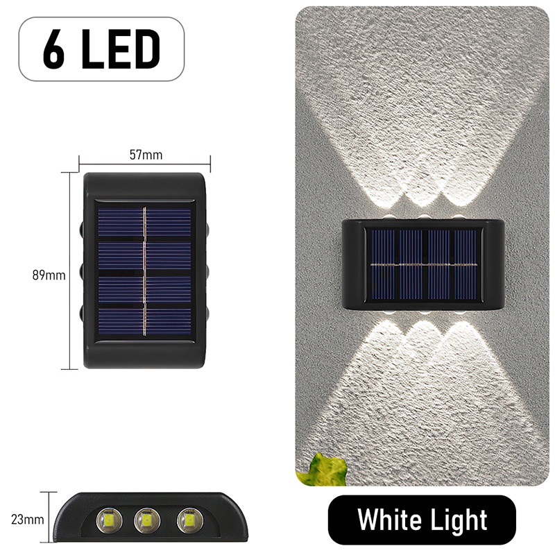 Đèn Led Năng Lượng Mặt Trời Chống Thấm Nước Gắn Tường Ngoài Trời