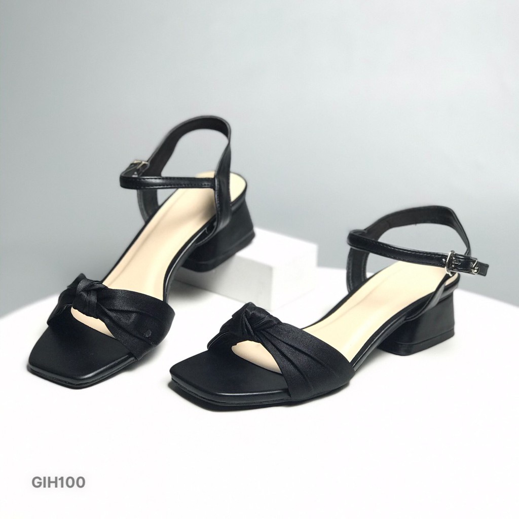 Sandal nữ BQ ❤️FREESHIP❤️ Giày quai hậu cao gót phối quai màu sắc trẻ trung gót vuông 5cm GIH100