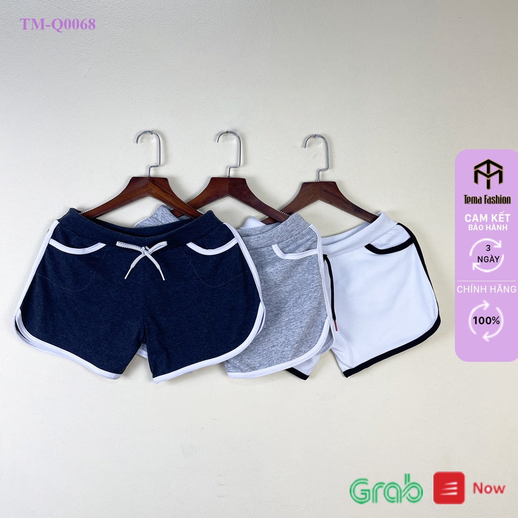 Quần đùi short nữ TEMA cao cấp - quần sooc nữ thể thao basic chất cotton co giãn mịn mặc thoải mái cực xinh