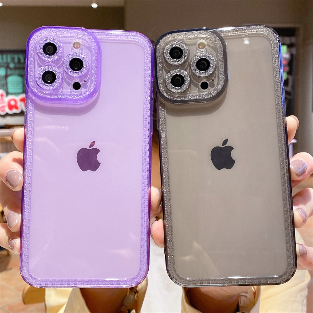 Ốp Điện Thoại Silicon Mềm Trong Suốt Chống Sốc Đính Kim Tuyến Cho iPhone 8 7 Plus SE 2022 2020 8PLUS 7PLUS