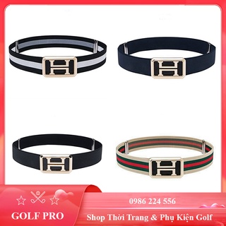 Thắt lưng golf nam nữ dây nịt lưng chun chữ H thời trang thể thao chất chun TL031