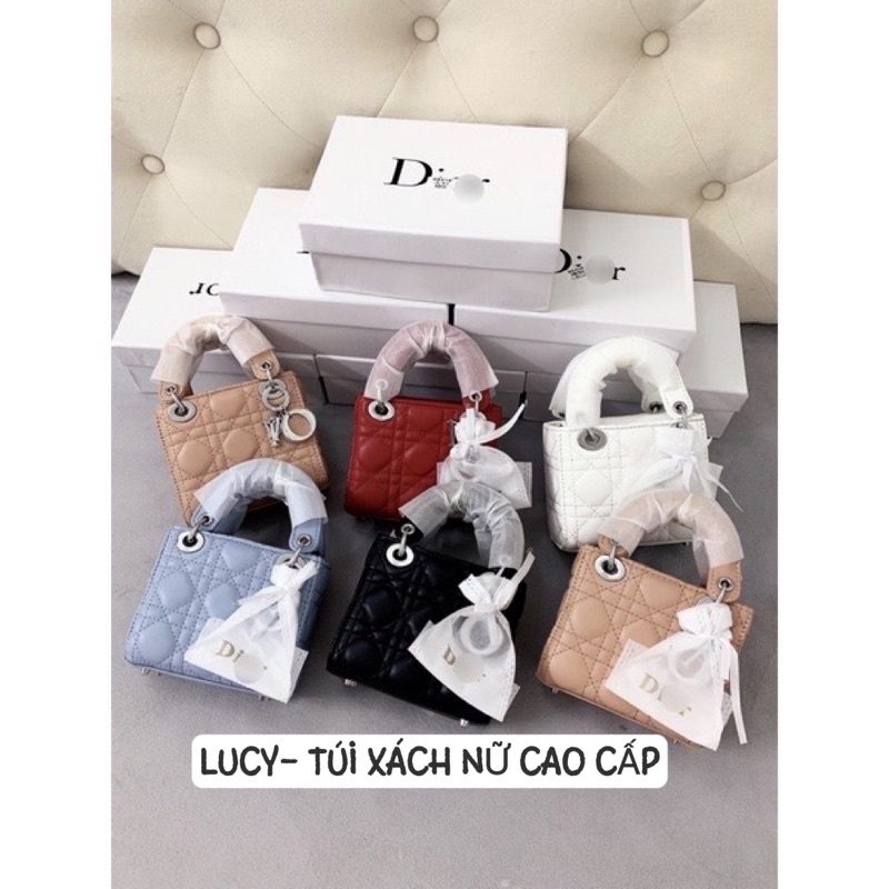 Túi CD mini size 13cm da trơn mềm fullbox hàng QC cao cấp