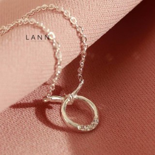 Vòng Cổ Đường Tròn Đá Thắt Nút BẠC S925 LANN N155