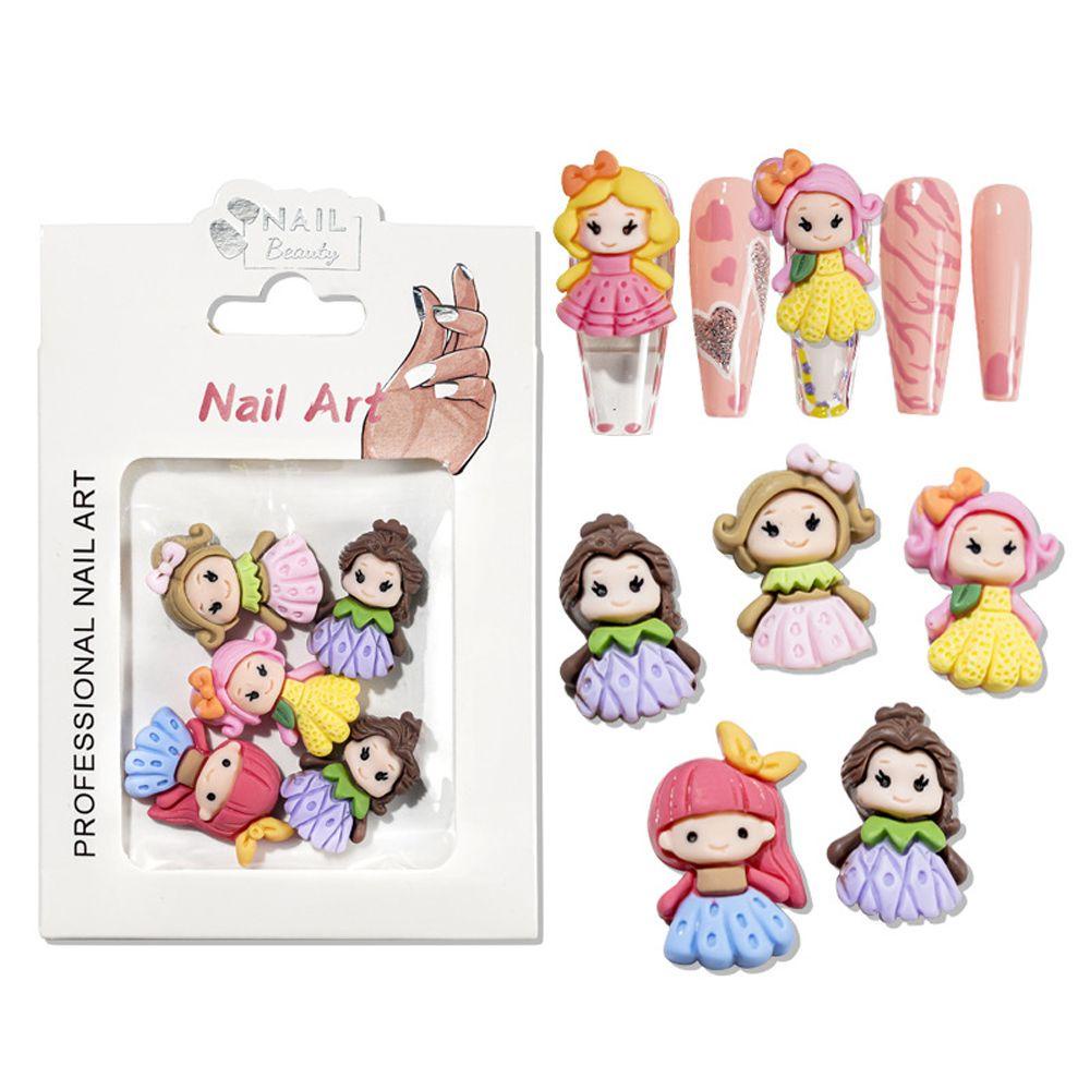 OCEANMAP Set 10 / 20 Phụ Kiện Trang Trí Móng Tay Hình Thỏ Hoạt Hình Dễ Thương