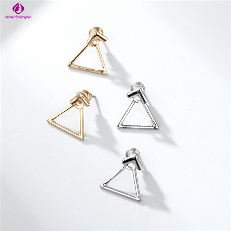 Bông Tai Kim Loại Thiết Kế Đơn Giản Dành Cho Nữ