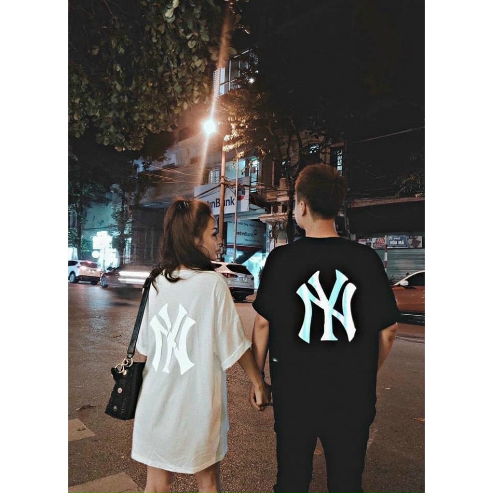 &lt;FREE SHIP&gt; Áo thun nam nữ unisex tay lỡ in phản quang chất thun co giãn 4 chiều (psNY)