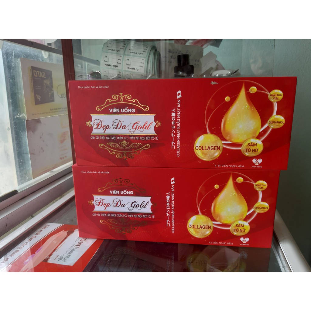 Viên uống Đẹp da GOLD 💥 HÀNG CHÍNH HÃNG 💥 Viên cân bằng nội tiết Gold Hộp 45 viên tạo hương thơm cơ thể
