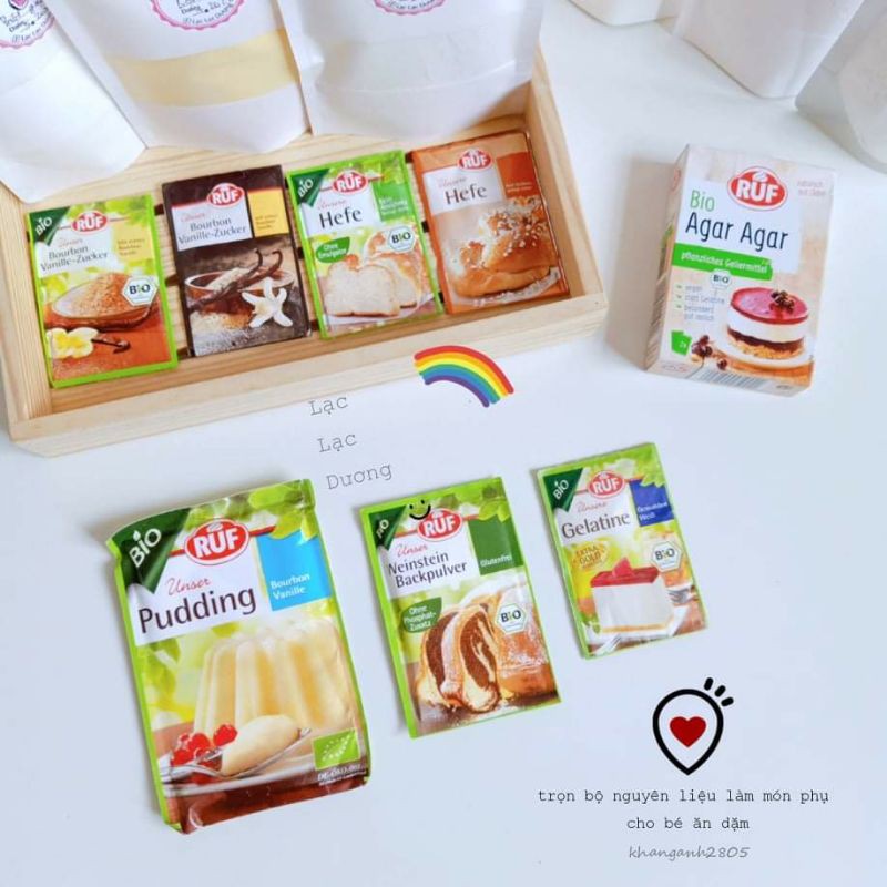 [Mã FMCG8 giảm 8% đơn 500K] Trọn bộ nguyên liệu làm món phụ cho bé (bánh, váng sữa, pudding)