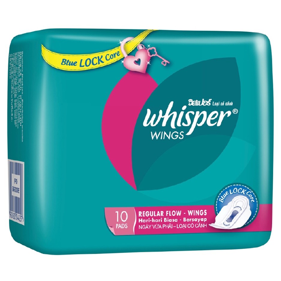 COMBO 6 gói Băng vệ sinh Whisper Siêu mỏng ngày 10 miếng