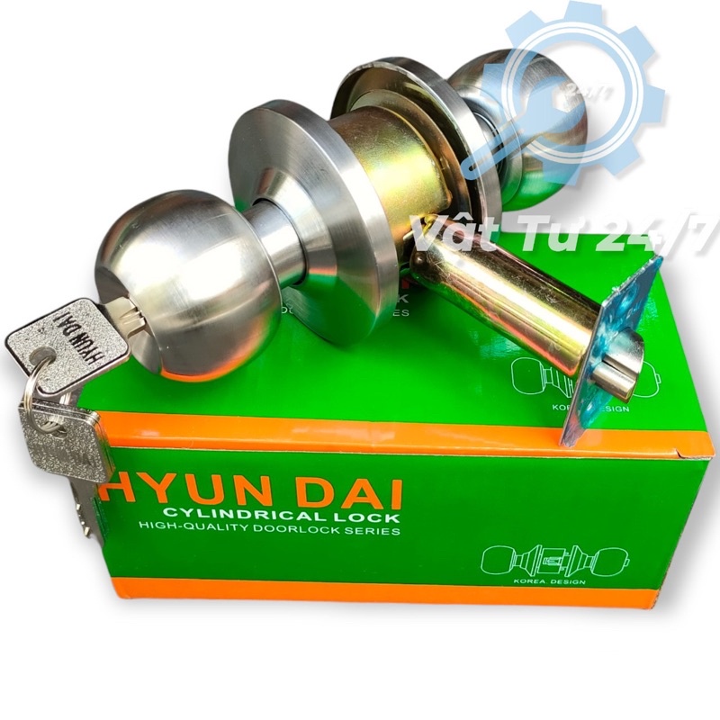 Ổ khoá tay nắm tròn Yili cho cửa gỗ cò ngắn cửa nhôm cò dài Inox 3 chìa