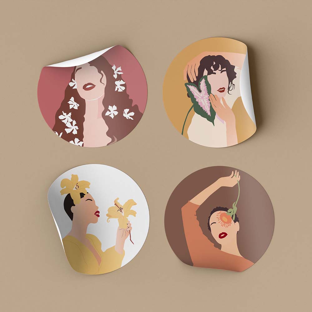 Cuộn 500 Miếng Dán Trang Trí Phong Cách Cá Tính