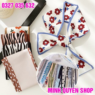 Khăn Turban Hedband Bandana Lụa Buộc Tóc, Quàng Cổ Nữ Tính / 100x8 cm