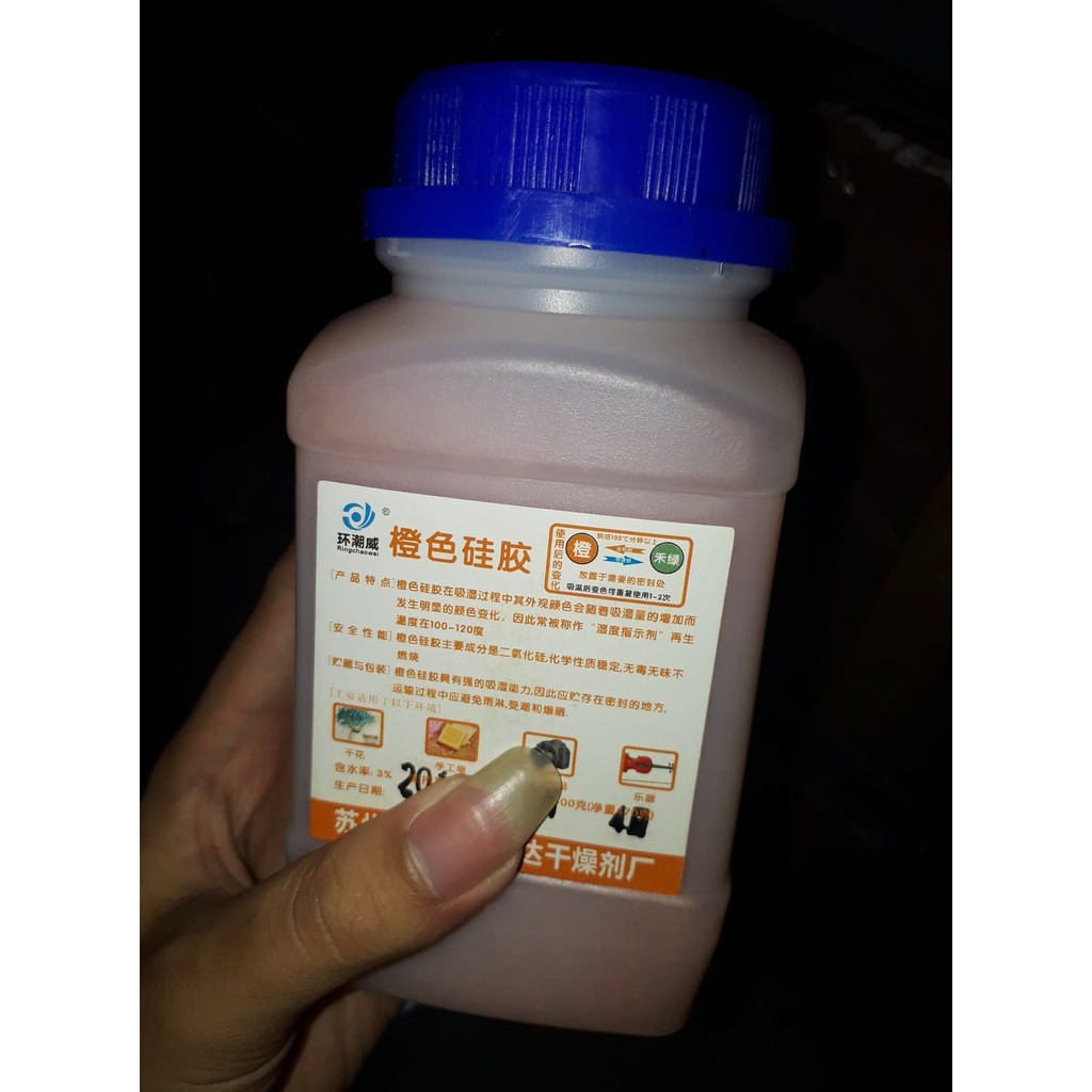 Hộp 500g hạt hút ẩm đổi màu Cam -> Xanh cho máy ảnhW