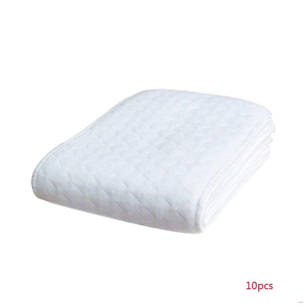 Bộ 10 Tã Cotton 3 Lớp Có Thể Tái Sử Dụng Tiện Dụng Cho Bé