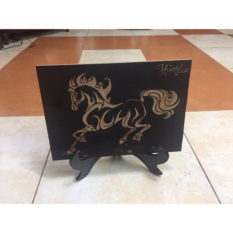 Chân giá để đĩa trang trí bằng gỗ