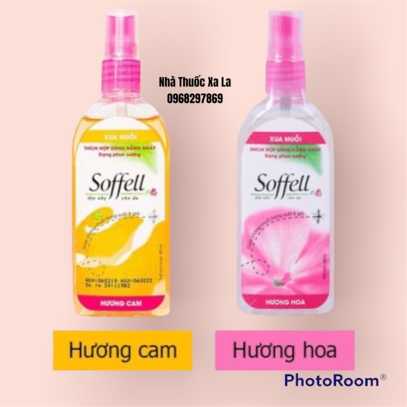 Xịt Chống Muỗi Soffell Hương Hoa, Hương Cam 30ml, 80ml Indonesia